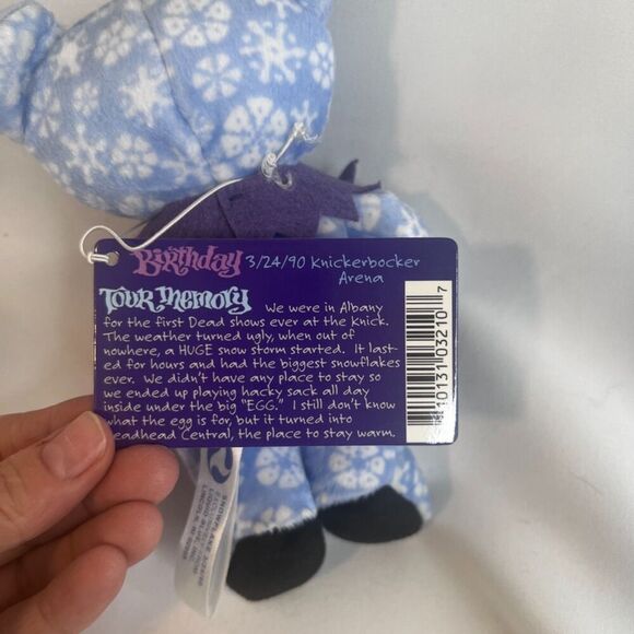 Grateful Dead Bean Bear Collection by Liquid Blue NWT "Snowflake"Bear 1990 - Picture 6 of 8